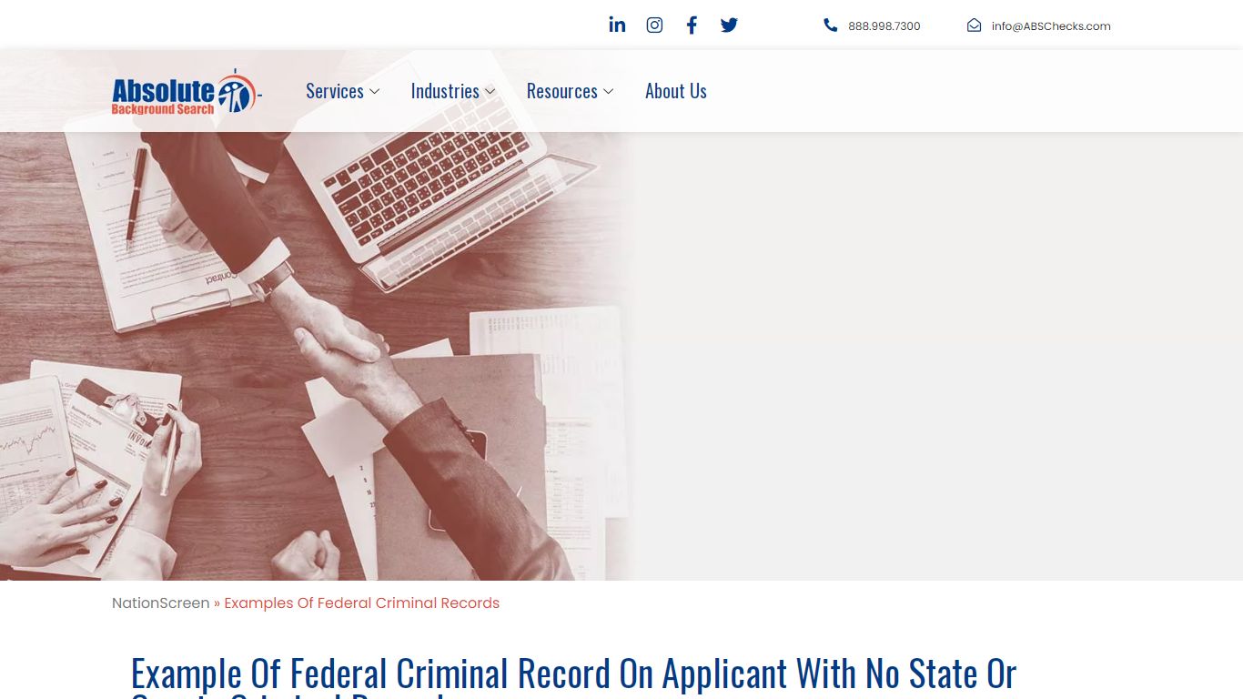 Examples Of Federal Criminal Records - Absolute Background Search